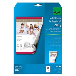 SIGEL Fotopapier IP681 DIN A4 matt 200 g/qm 25 Blatt SIGEL Fotopapier IP681 DIN A4 matt 200 g/qm 25 Blatt