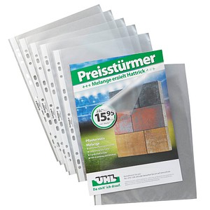 10 DURABLE Prospekthüllen transparent genarbt 10 DURABLE Prospekthüllen transparent genarbt