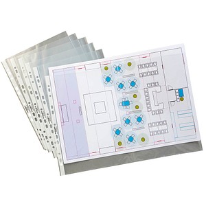 50 DURABLE Prospekthüllen transparent genarbt 50 DURABLE Prospekthüllen transparent genarbt