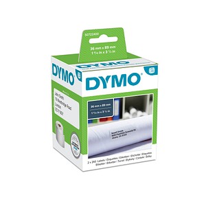 2x 260 DYMO Etiketten S0722400 weiß 2x 260 DYMO Etiketten S0722400 weiß