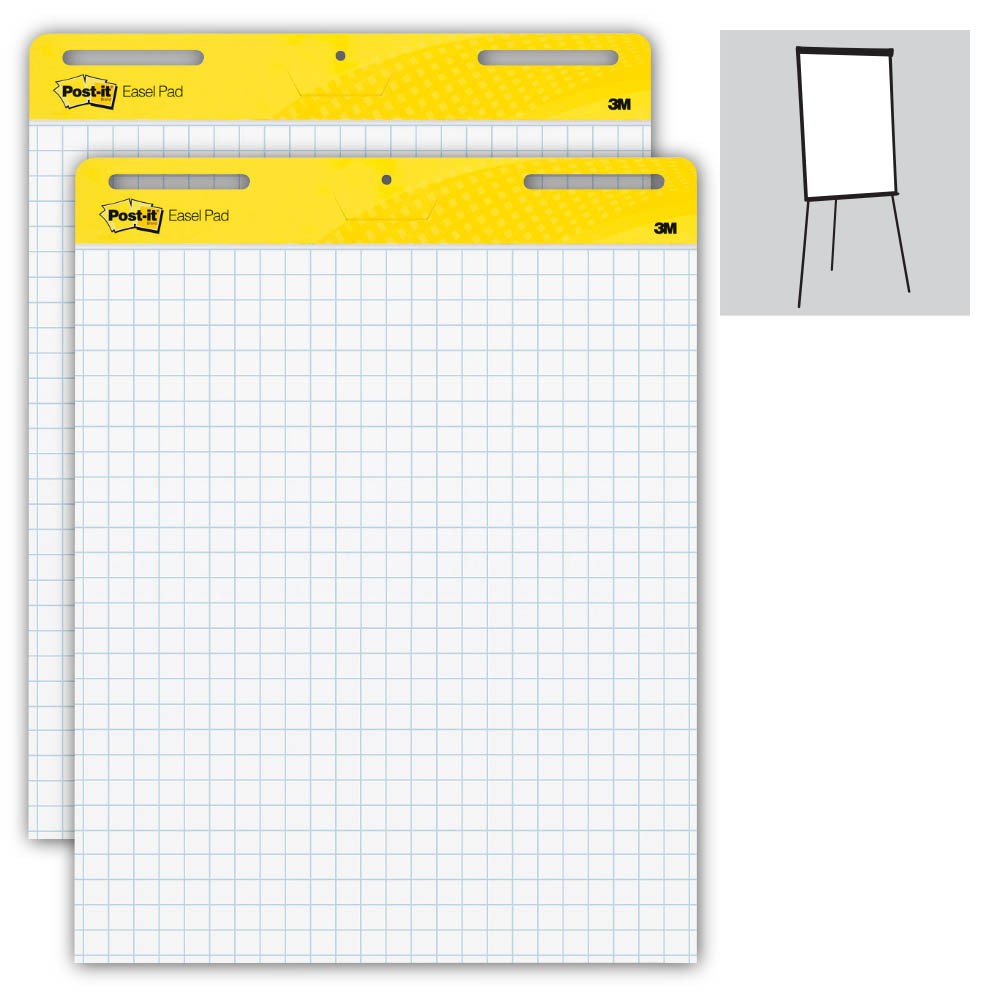 Post-it Meeting Flipchart-Blokken 63,5 X 77,5 Cm – Zelfklevend, 6 Stuk (4+2 Extra) Met 30 Vellen Per Blok, Wit
