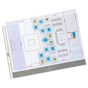 50 DURABLE Prospekthüllen transparent genarbt 50 DURABLE Prospekthüllen transparent genarbt