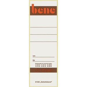 10 bene Ordneretiketten weiß für 8,0 cm Rückenbreite 10 bene Ordneretiketten weiß für 8,0 cm Rückenbreite