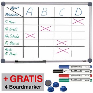 AKTION: MAUL Whiteboard 2000 MAULpro 120,0 x 90,0 cm spezialbeschichteter Stahl + GRATIS 4 Boardmarker farbsortiert und 4 Kugelmagnete blau AKTION: MAUL Whiteboard 2000 MAULpro 120,0 x 90,0 cm spezialbeschichteter Stahl + GRATIS 4 Boardmarker farbsortiert und 4 Kugelmagnete blau