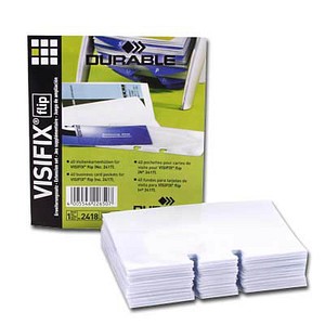 40 DURABLE Ersatzhüllen für Rollkartei Visifix 40 DURABLE Ersatzhüllen für Rollkartei Visifix