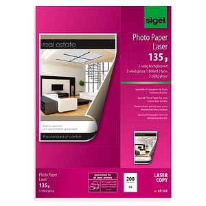 SIGEL Fotopapier LP341 DIN A4 hochglänzend 135 g/qm 200 Blatt SIGEL Fotopapier LP341 DIN A4 hochglänzend 135 g/qm 200 Blatt