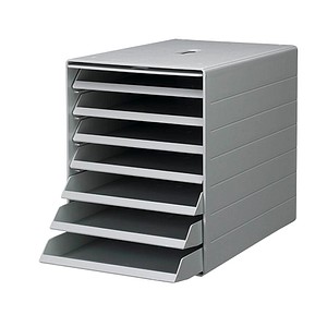 DURABLE Schubladenbox IDEALBOX PLUS grau 1712001050, DIN C4 mit 7 Schubladen