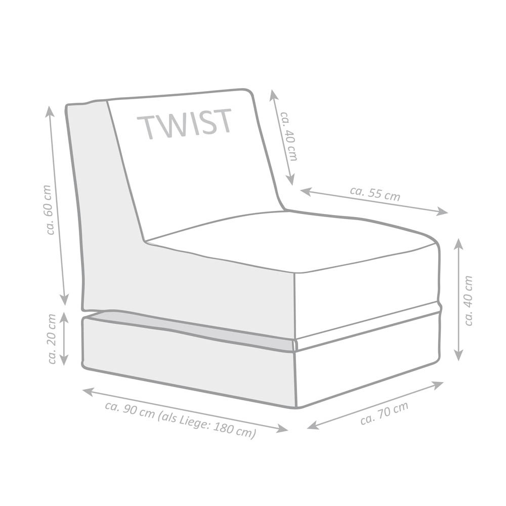 SITTING POINT Twist SCUBA Sitzsack office discount | jeansblau