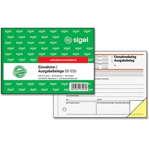 SIGEL Formularbuch SD026 Einnahme-/Ausgabebeleg SIGEL Formularbuch SD026 Einnahme-/Ausgabebeleg