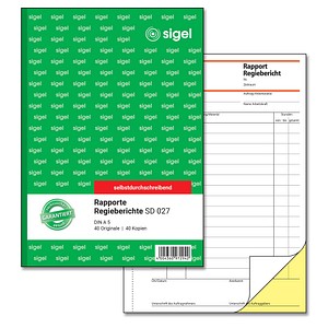 SIGEL Formularbuch SD027 Rapport/Regiebericht SIGEL Formularbuch SD027 Rapport/Regiebericht