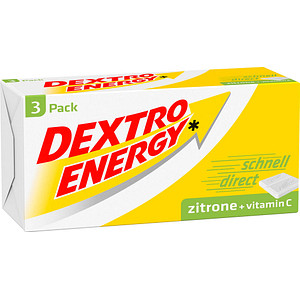 DEXTRO ENERGY DEXTROSE Zitrone + Vitamin C Traubenzucker 3x 8 St./138,0 g