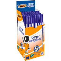 BIC Kugelschreiber Cristal transparent Schreibfarbe blau, 50 St.