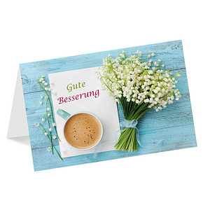 LUMA Genesungskarte Kaffeetasse DIN B6 Motiv