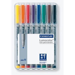 STAEDTLER Lumocolor Folienstifte-Set farbsortiert non-permanent 8 St. STAEDTLER Lumocolor Folienstifte-Set farbsortiert non-permanent 8 St.