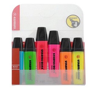 6 STABILO BOSS ORIGINAL Textmarker farbsortiert 6 STABILO BOSS ORIGINAL Textmarker farbsortiert