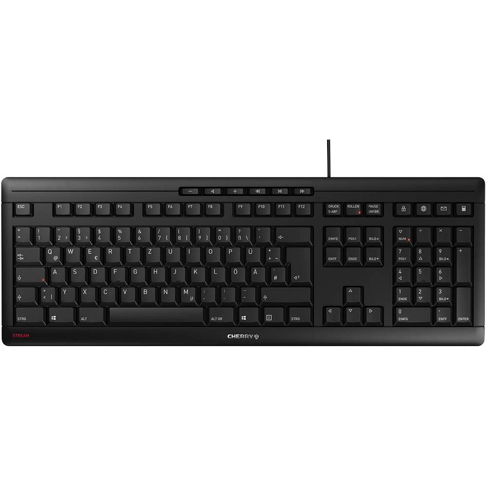 CHERRY STREAM Tastatur kabelgebunden schwarz | office discount | Tastaturen