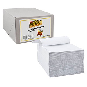 office discount Endlospapier A4 hoch 1-fach, 60 g/qm weiß 2.000 Blatt office discount Endlospapier A4 hoch 1-fach, 60 g/qm weiß 2.000 Blatt