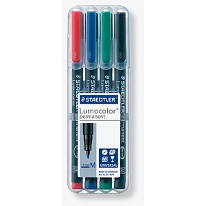STAEDTLER Lumocolor Folienstifte-Set farbsortiert permanent 4 St. STAEDTLER Lumocolor Folienstifte-Set farbsortiert permanent 4 St.