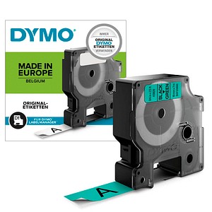 DYMO Beschriftungsband D1 S0720890, 19 mm schwarz auf grün DYMO Beschriftungsband D1 S0720890, 19 mm schwarz auf grün