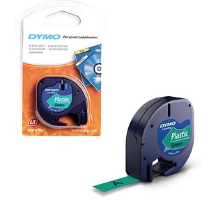 DYMO Beschriftungsband LetraTag 91224 S0721640, 12 mm schwarz auf grün DYMO Beschriftungsband LetraTag 91224 S0721640, 12 mm schwarz auf grün