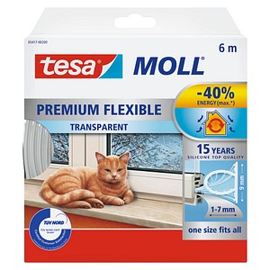 tesa tesamoll® Premium Flexible Fenster-Dichtungsband transparent 9,0 mm x  6,0 m 1 Rolle