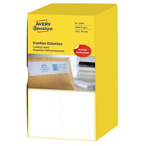 1.000 AVERY Zweckform Frankieretiketten 3434 weiß 1.000 AVERY Zweckform Frankieretiketten 3434 weiß