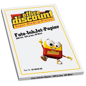 Office Discount Fotopapier Inkjet Foto Din Glanzend 180 G Qm 50 Blatt Gunstig Online Kaufen Office Discount