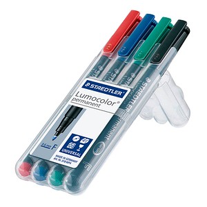 STAEDTLER Lumocolor Folienstifte-Set farbsortiert permanent 4 St. STAEDTLER Lumocolor Folienstifte-Set farbsortiert permanent 4 St.