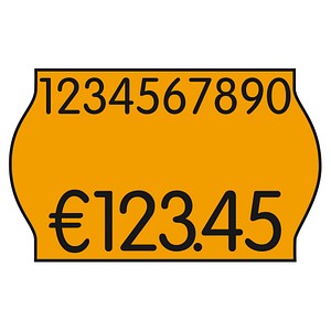 METO Preisetiketten leuchtorange 18 Rollen METO Preisetiketten leuchtorange 18 Rollen