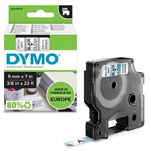 DYMO Beschriftungsband D1 40910 S0720670, 9 mm schwarz auf transparent DYMO Beschriftungsband D1 40910 S0720670, 9 mm schwarz auf transparent