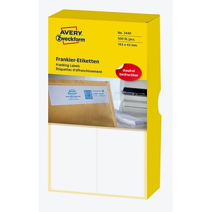 500 AVERY Zweckform Frankieretiketten 3440 weiß 500 AVERY Zweckform Frankieretiketten 3440 weiß