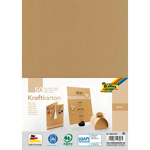 Folia Tonpapier Kraftkarton Natur Din 50 Blatt Gunstig Online Kaufen Office Discount