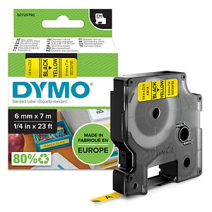 DYMO Beschriftungsband D1 43618 S0720790, 6 mm schwarz auf gelb DYMO Beschriftungsband D1 43618 S0720790, 6 mm schwarz auf gelb