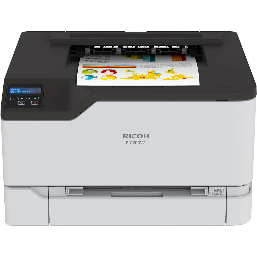RICOH P C200W Farb-Laserdrucker grau | office discount