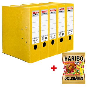 Aktion 5 Herlitz Max File Protect Ordner Gelb Kunststoff 8 0 Cm Din Gratis Haribo Goldbaren 100 G Gunstig Online Kaufen Office Discount