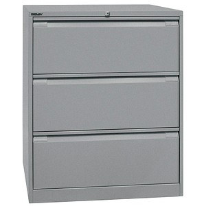 BISLEY Hängeregistraturschrank silber/silber 3 Schubladen BISLEY Hängeregistraturschrank silber/silber 3 Schubladen