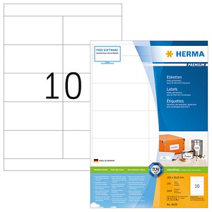 2.000 HERMA Etiketten 4629 weiß 2.000 HERMA Etiketten 4629 weiß