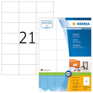 2.100 HERMA Etiketten 4668 weiß 2.100 HERMA Etiketten 4668 weiß