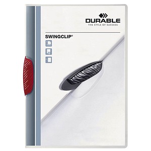 25 DURABLE Klemmhefter SWINGCLIP rot DIN A4 25 DURABLE Klemmhefter SWINGCLIP rot DIN A4