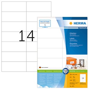 1.400 HERMA Etiketten 4674 weiß 1.400 HERMA Etiketten 4674 weiß
