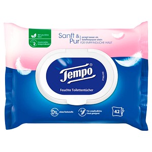 Tempo Feuchtes Toilettenpapier Sanft Pur 1 Lagig Gunstig Online Kaufen Office Discount