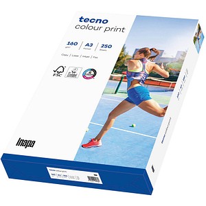 tecno Laserpapier colour print DIN A3 160 g/qm 250 Blatt tecno Laserpapier colour print DIN A3 160 g/qm 250 Blatt