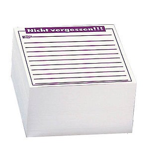 1 Notizwürfel weiß 1 Notizwürfel weiß