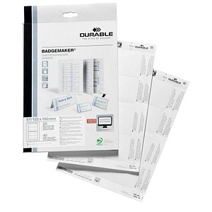 40 DURABLE Einsteckschilder für Namensschilder Badgemaker 40 DURABLE Einsteckschilder für Namensschilder Badgemaker