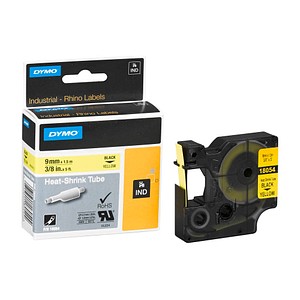 DYMO Schrumpfschlauch RHINO 18054, 9 mm schwarz auf gelb DYMO Schrumpfschlauch RHINO 18054, 9 mm schwarz auf gelb