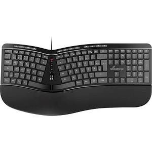 discount schwarz office | MROS120 Tastatur kabelgebunden ergonomische MediaRange