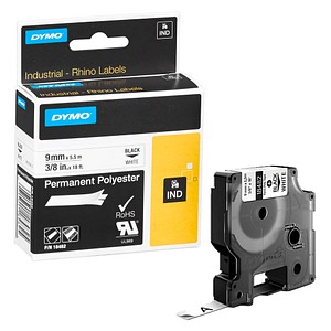 DYMO Beschriftungsband RHINO 18482, 9 mm schwarz auf weiß DYMO Beschriftungsband RHINO 18482, 9 mm schwarz auf weiß