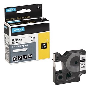 DYMO Beschriftungsband RHINO 18488, 12 mm schwarz auf weiß DYMO Beschriftungsband RHINO 18488, 12 mm schwarz auf weiß