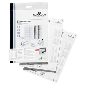 20 DURABLE Einsteckschilder für Namensschilder Badgemaker 20 DURABLE Einsteckschilder für Namensschilder Badgemaker