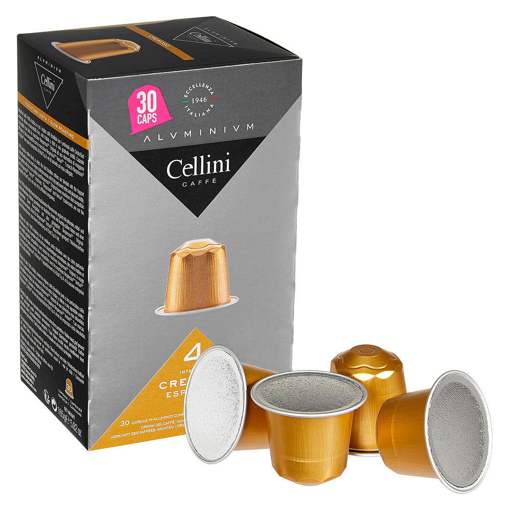 Cellini ESPRESSO CREMOSO Kaffeekapseln Arabicabohnen 30 Portionen ...